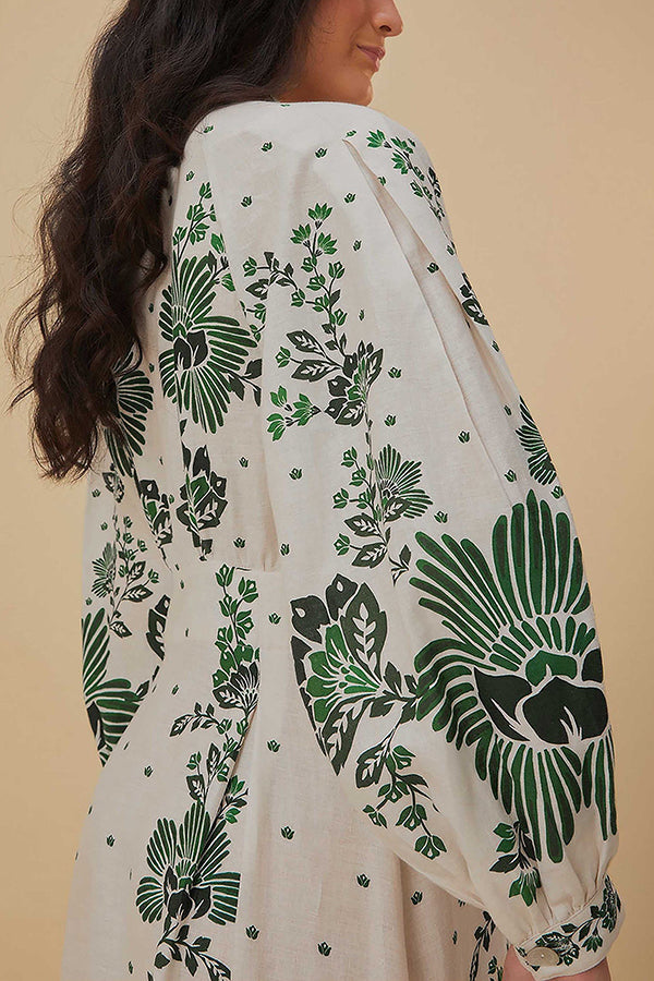 Vestido maxi abotonado