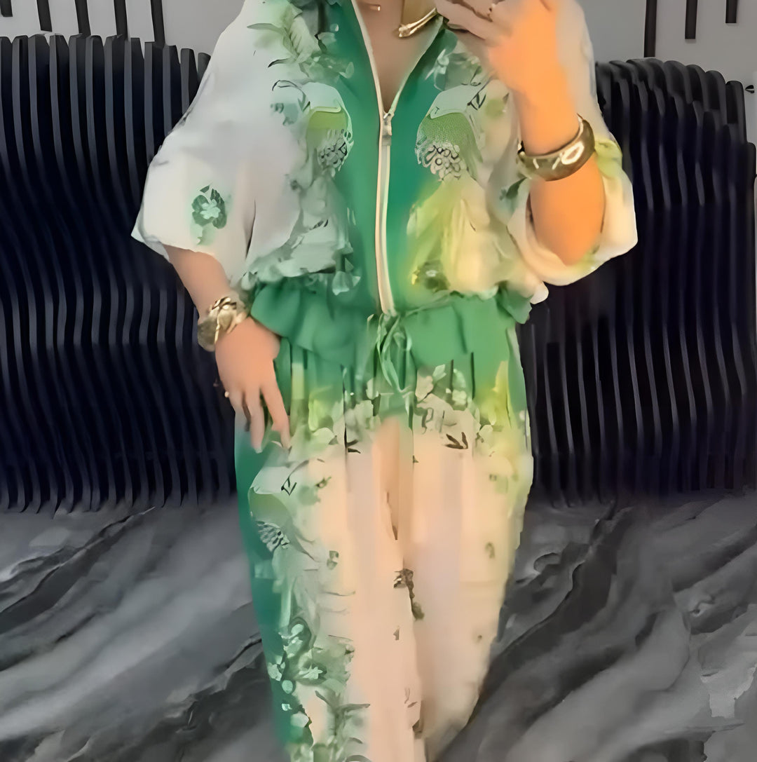 Ana - Conjunto elegante de dos piezas con cremallera