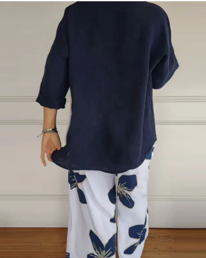 Rosa - Conjunto de top y pantalón
