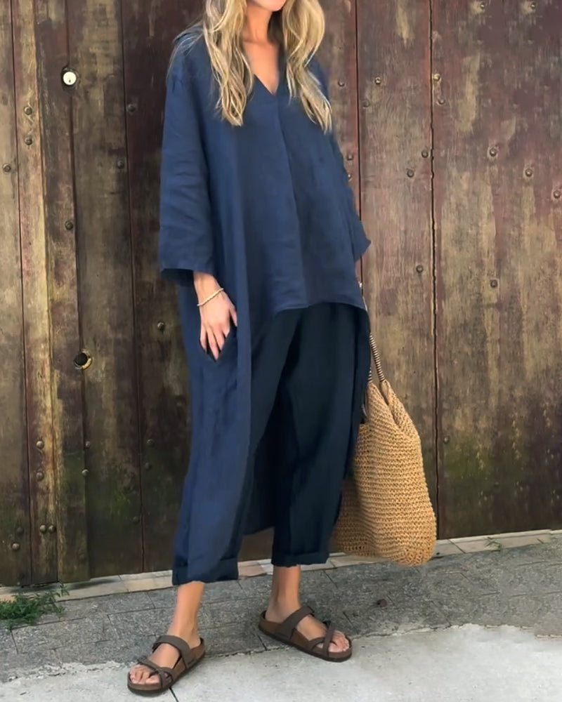 Paola - Conjunto de dos piezas chic con elegancia y estilo versátil.