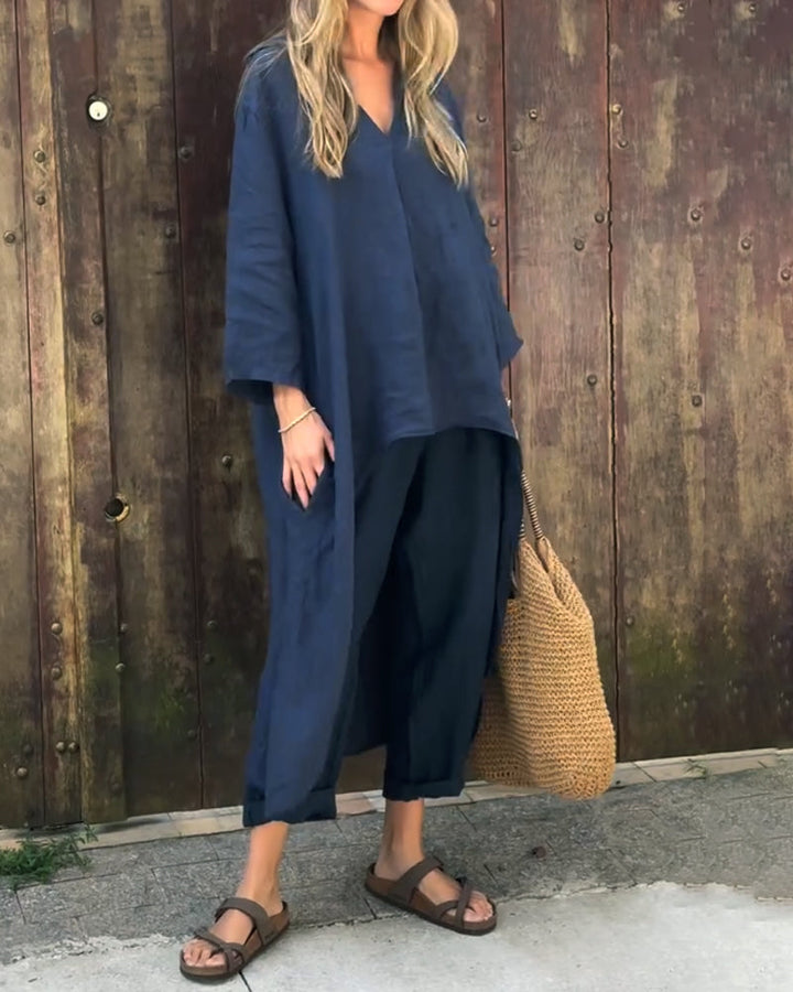Paola - Conjunto de dos piezas chic con elegancia y estilo versátil.