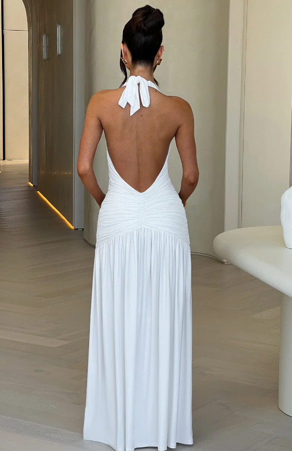 Gianna – Vestido Sueño drapeado con abertura