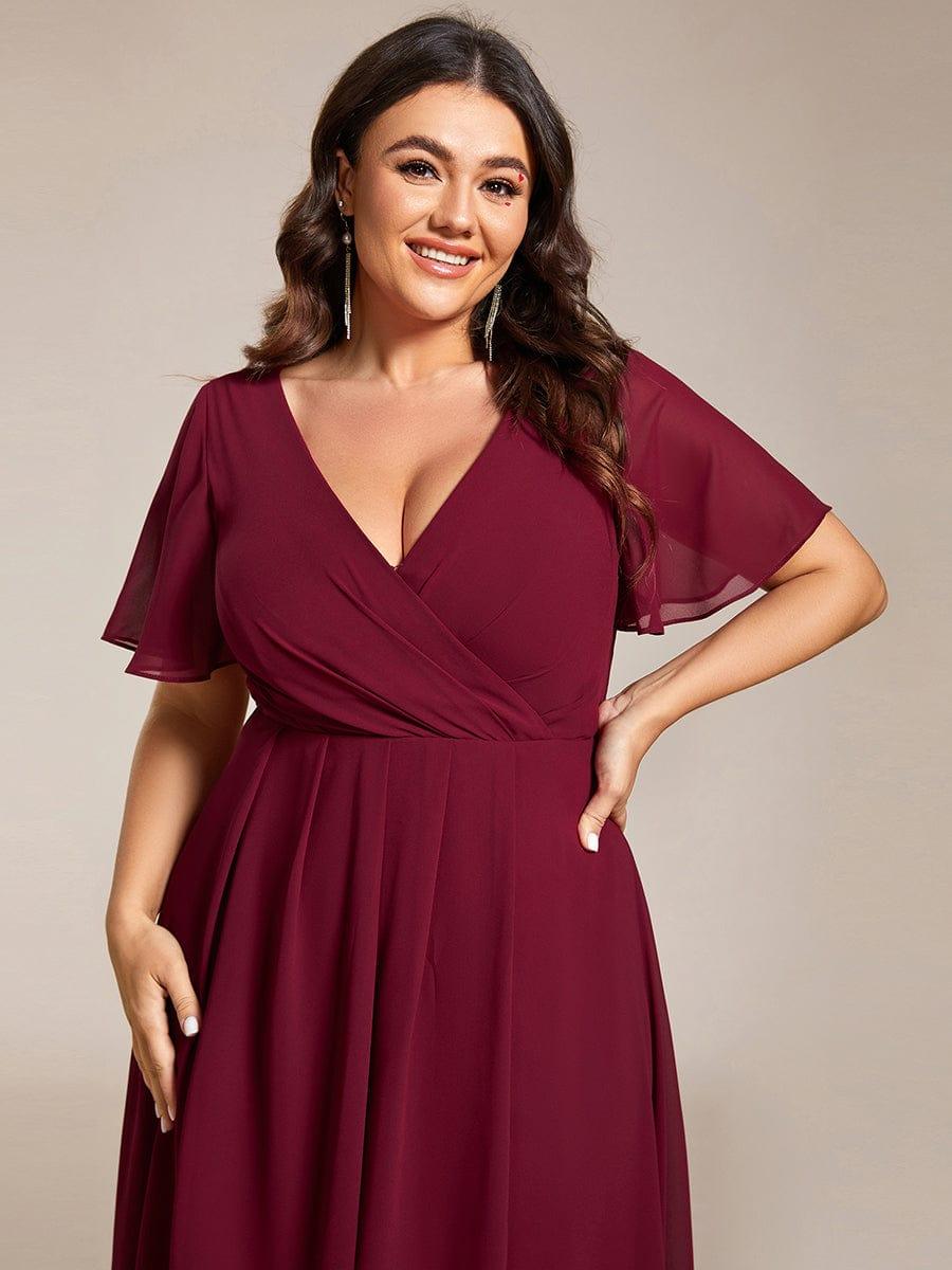 Regina – Vestido midi de gasa con mangas vaporosas