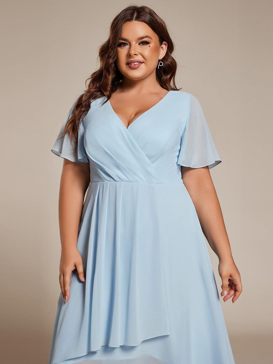 Regina – Vestido midi de gasa con mangas vaporosas