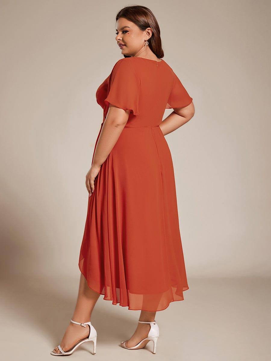 Regina – Vestido midi de gasa con mangas vaporosas