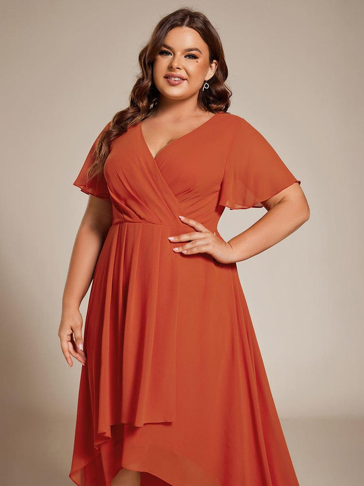 Regina – Vestido midi de gasa con mangas vaporosas