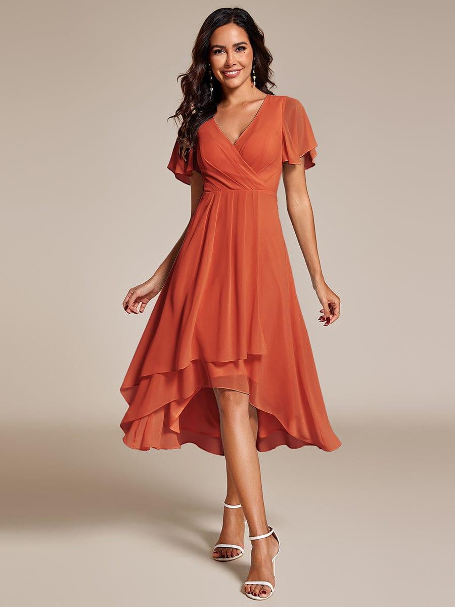 Regina – Vestido midi de gasa con mangas vaporosas