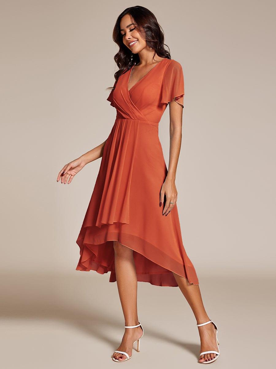 Regina – Vestido midi de gasa con mangas vaporosas