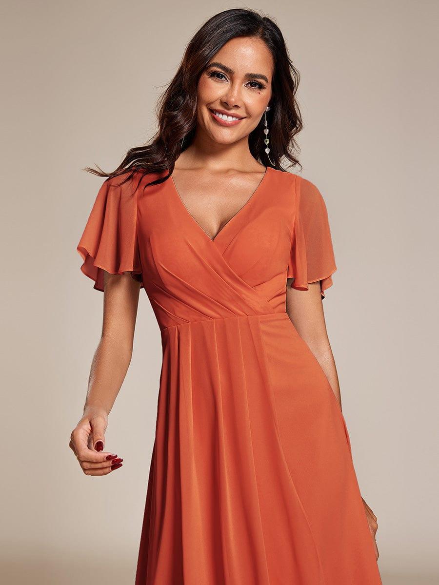Regina – Vestido midi de gasa con mangas vaporosas