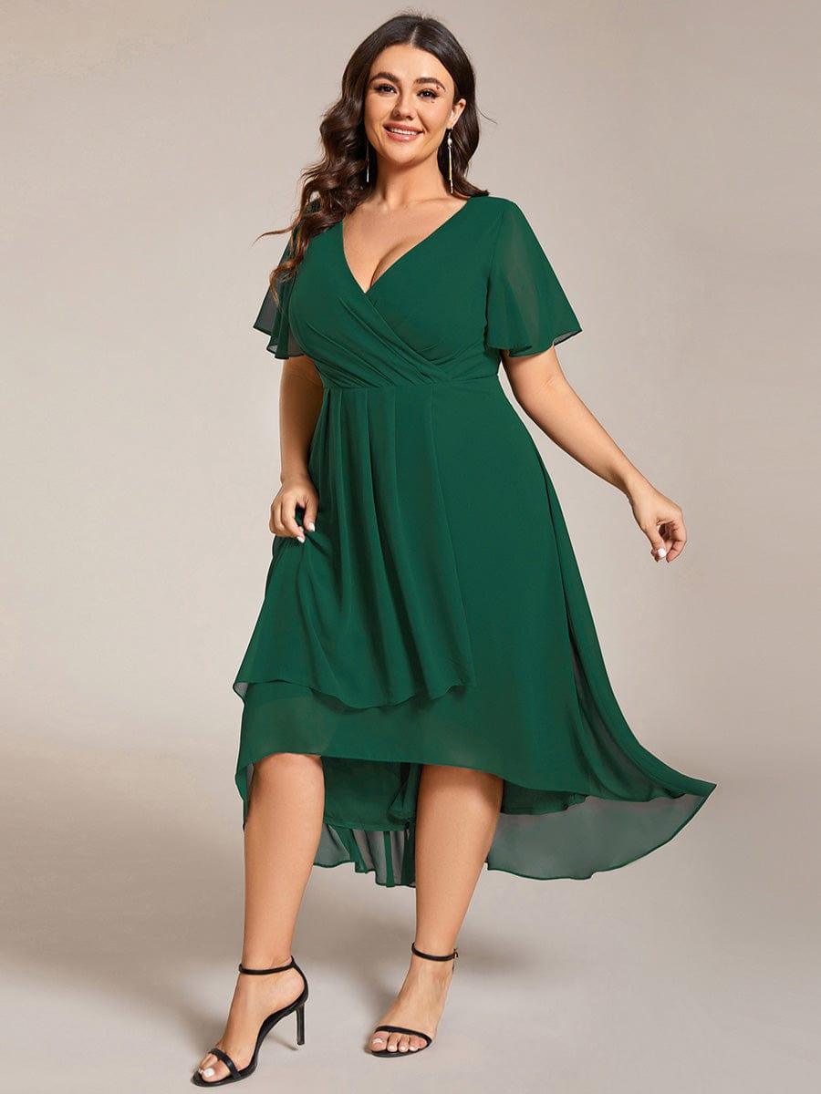 Regina – Vestido midi de gasa con mangas vaporosas