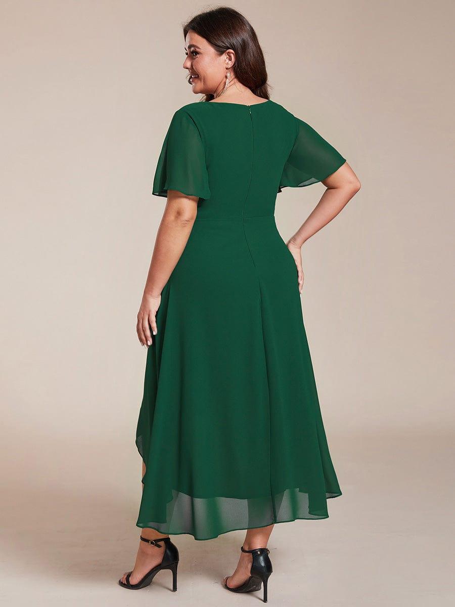 Regina – Vestido midi de gasa con mangas vaporosas