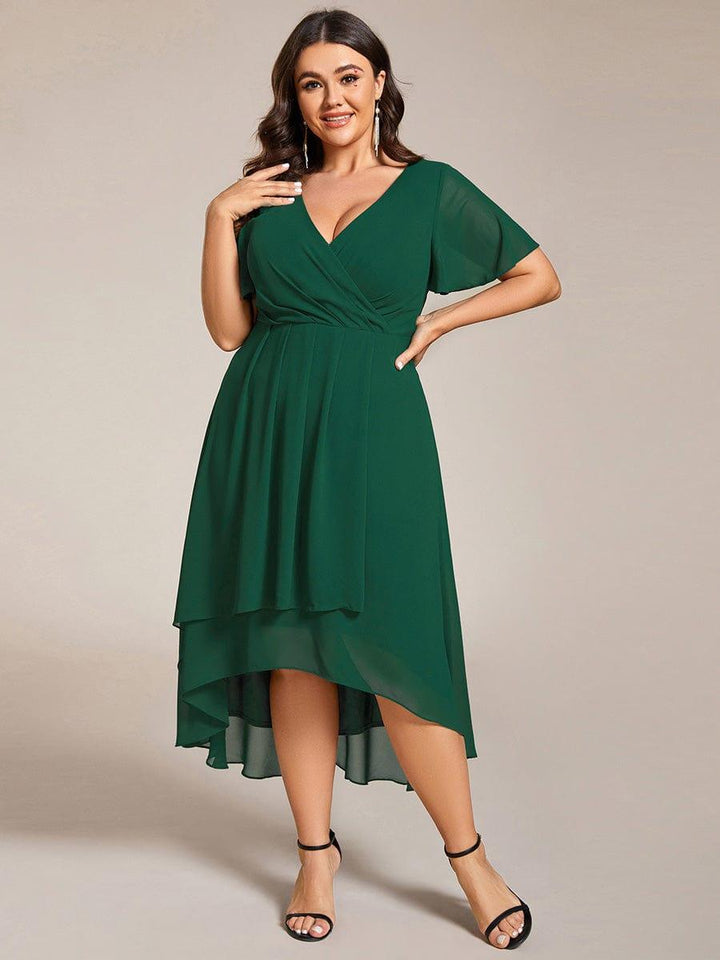 Regina – Vestido midi de gasa con mangas vaporosas