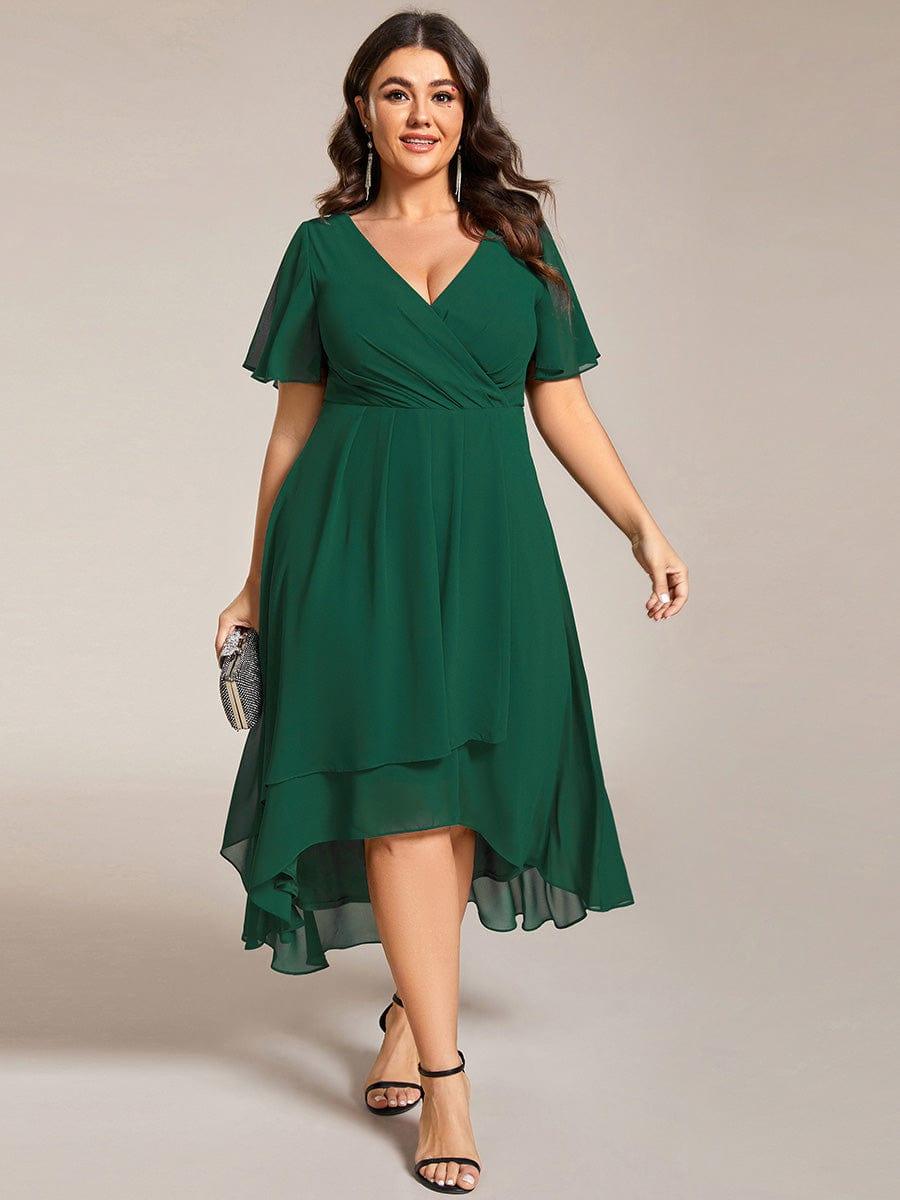 Regina – Vestido midi de gasa con mangas vaporosas