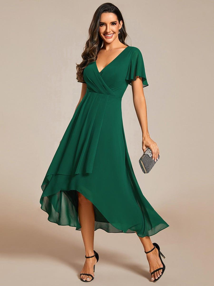 Regina – Vestido midi de gasa con mangas vaporosas