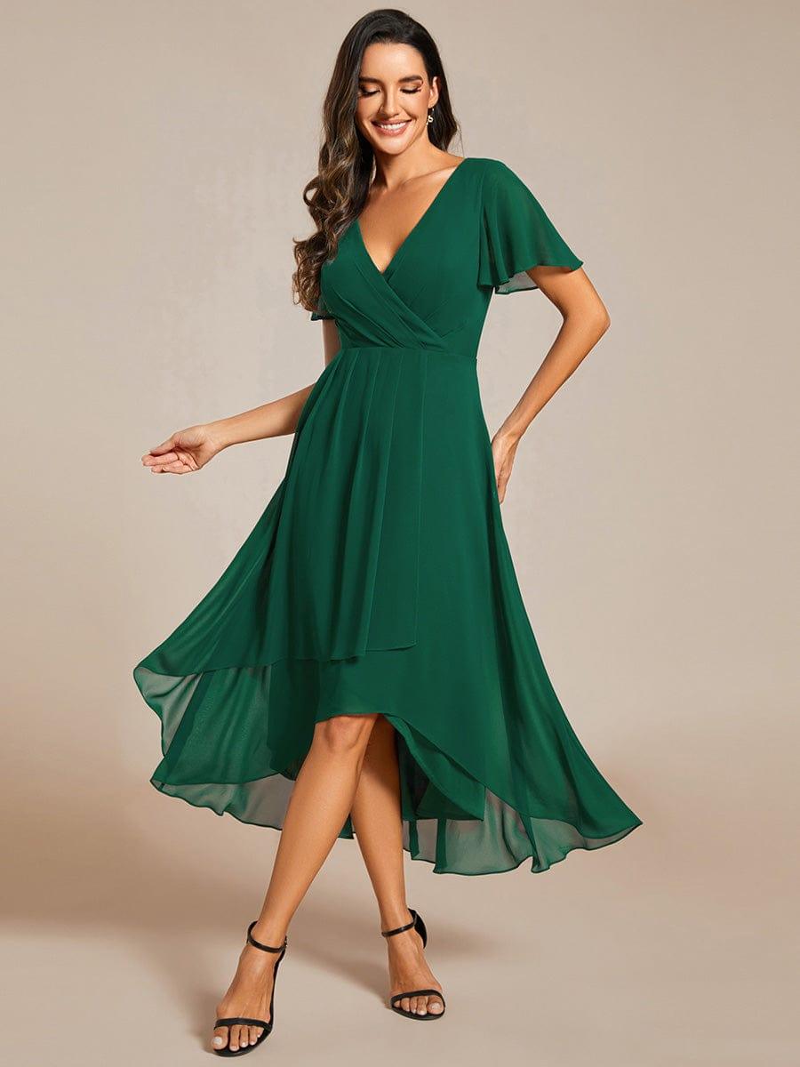 Regina – Vestido midi de gasa con mangas vaporosas