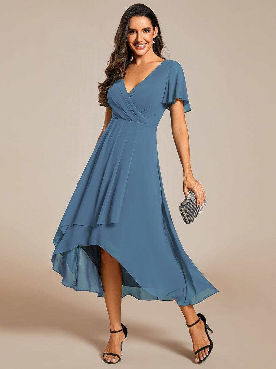 Regina – Vestido midi de gasa con mangas vaporosas