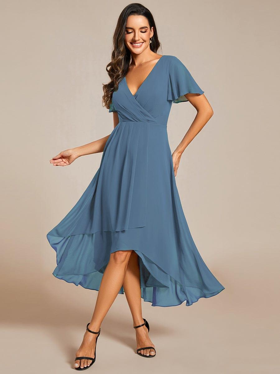 Regina – Vestido midi de gasa con mangas vaporosas