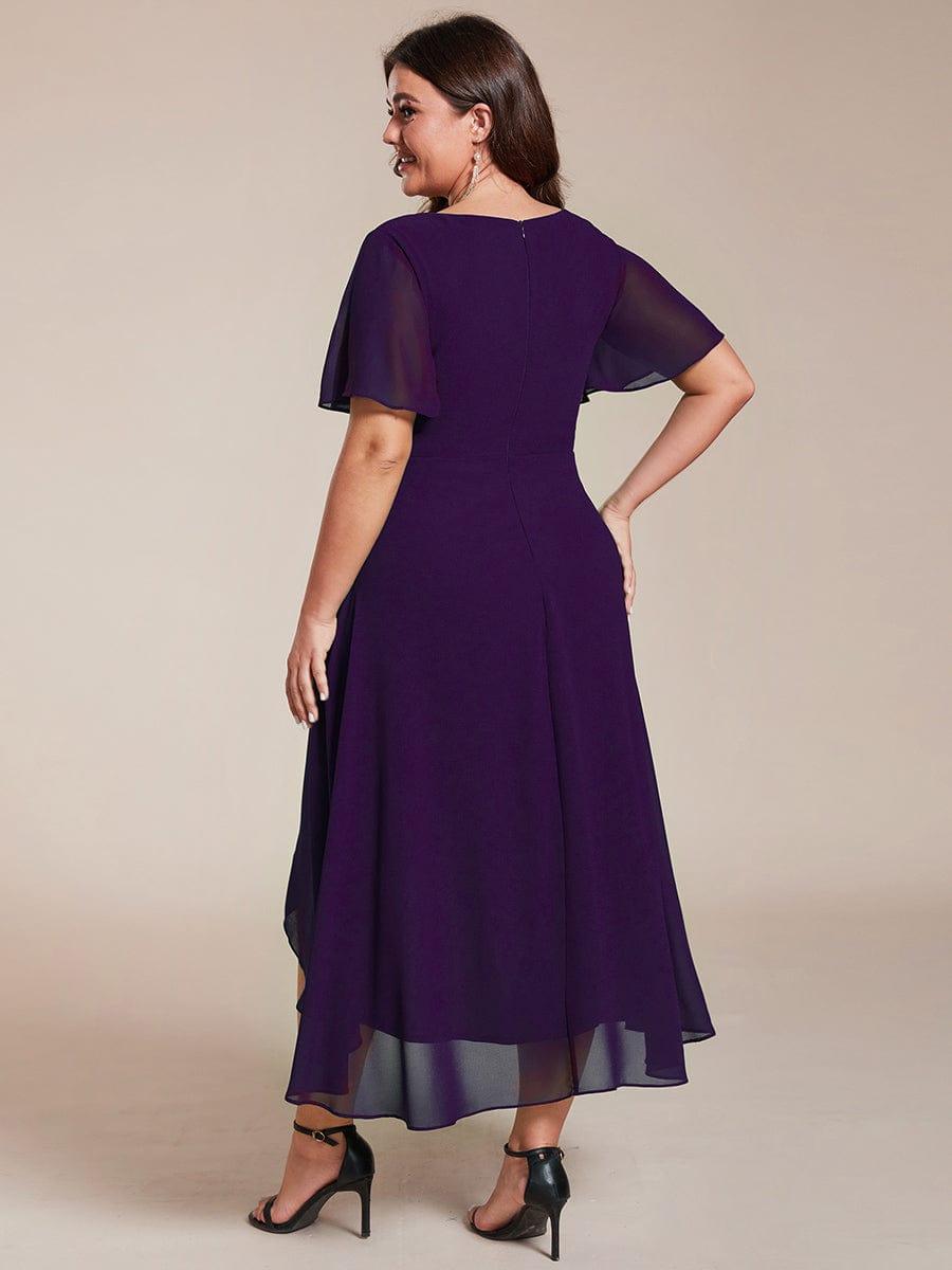 Regina – Vestido midi de gasa con mangas vaporosas
