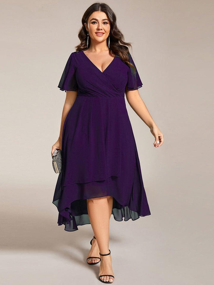 Regina – Vestido midi de gasa con mangas vaporosas