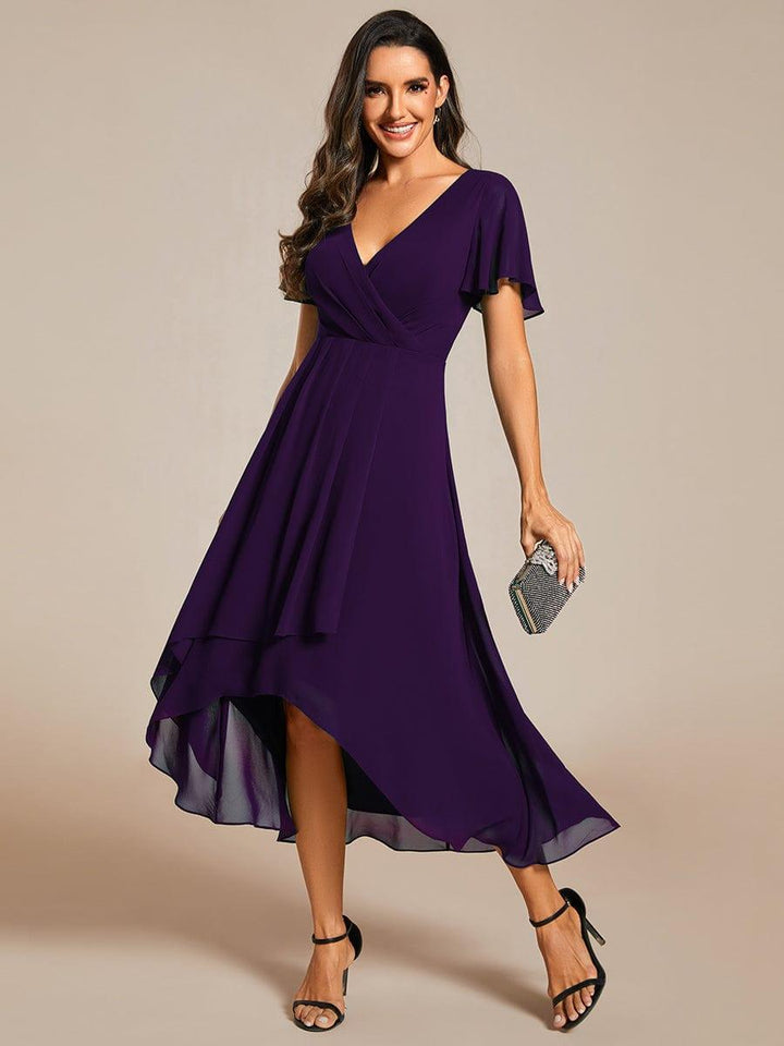 Regina – Vestido midi de gasa con mangas vaporosas