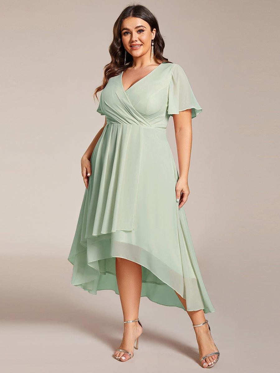 Regina – Vestido midi de gasa con mangas vaporosas