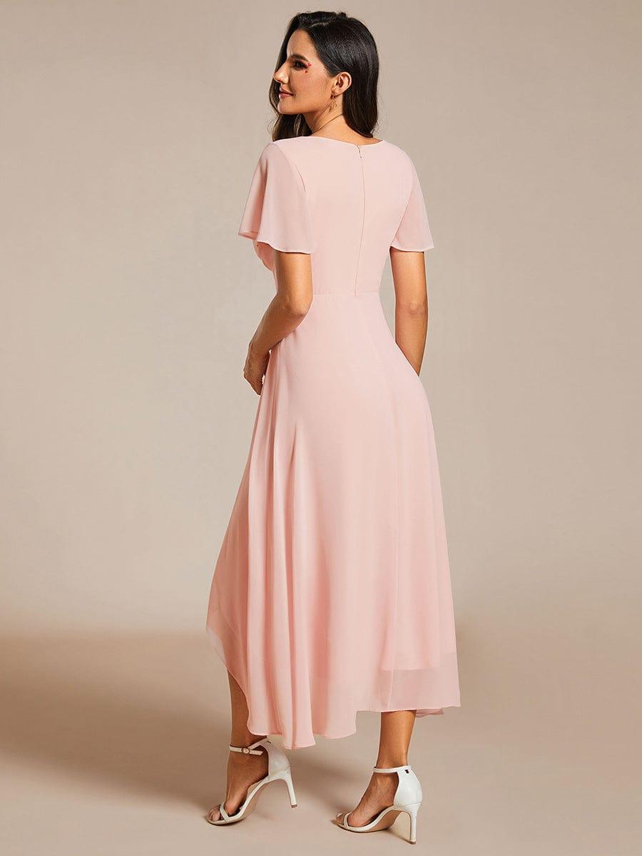 Regina – Vestido midi de gasa con mangas vaporosas