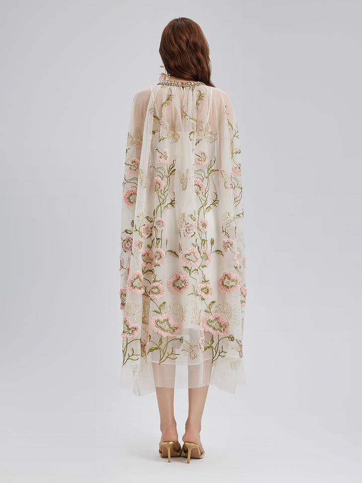 Aurelia – Vestido plisado con lentejuelas florales