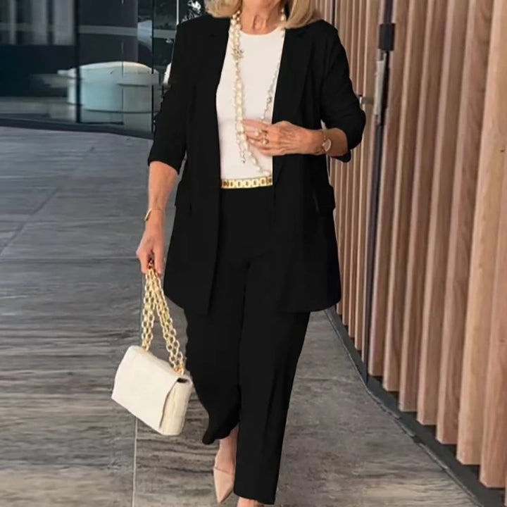 Luciana - Traje de viaje: blazer monobotón + pantalón