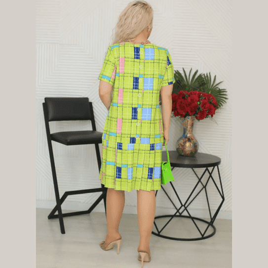 Renata - Vestido Casual Geométrico