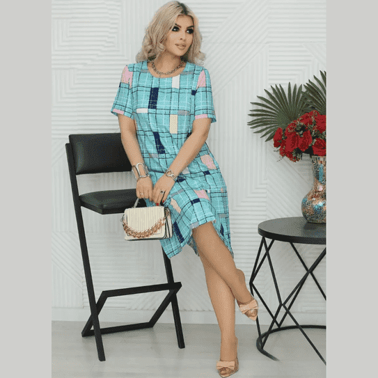 Renata - Vestido Casual Geométrico