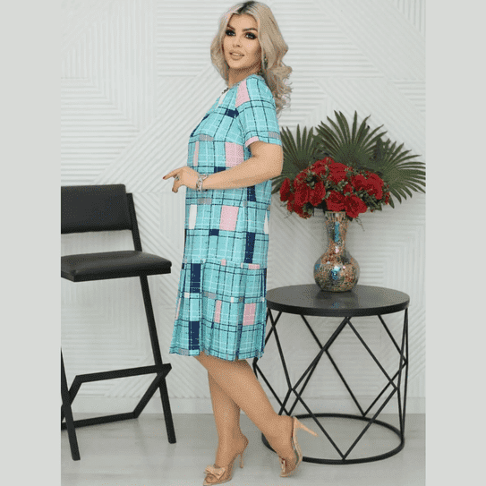 Renata - Vestido Casual Geométrico