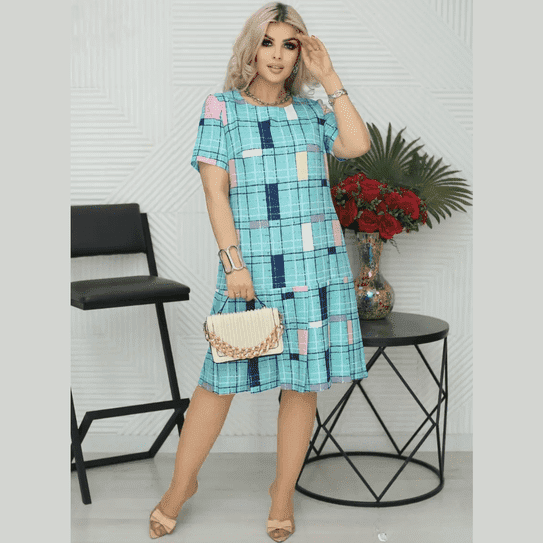Renata - Vestido Casual Geométrico