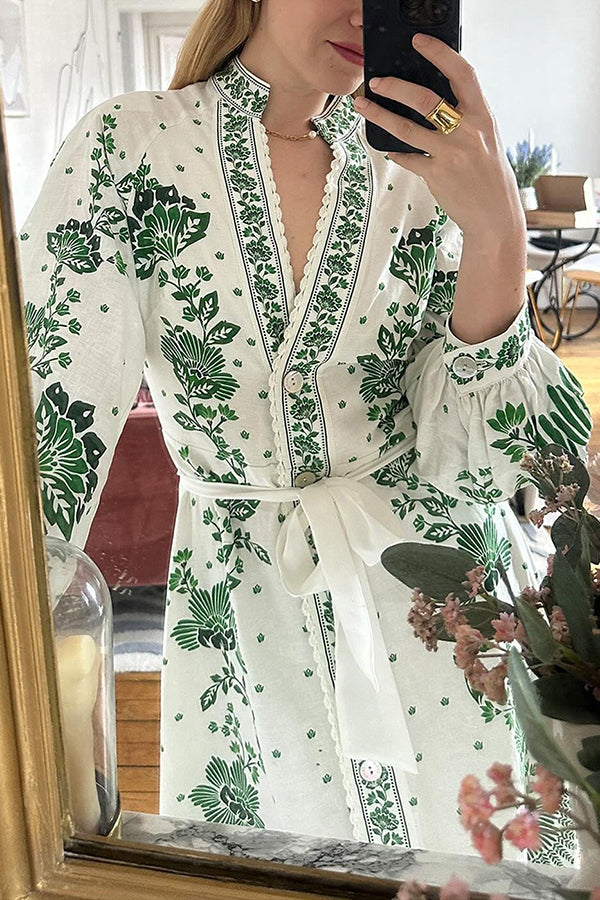 Vestido maxi abotonado