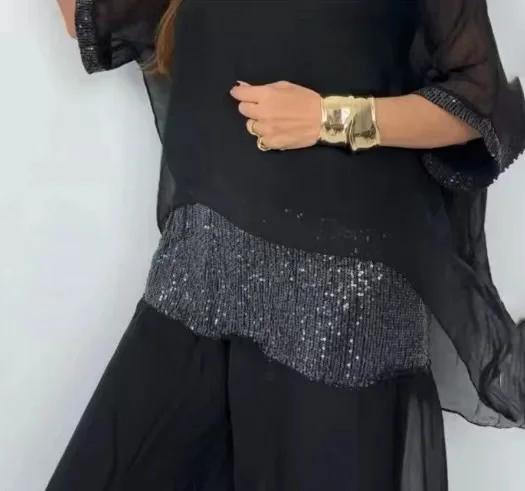 Susana - Conjunto Túnica y pantalón con doble lentejuela