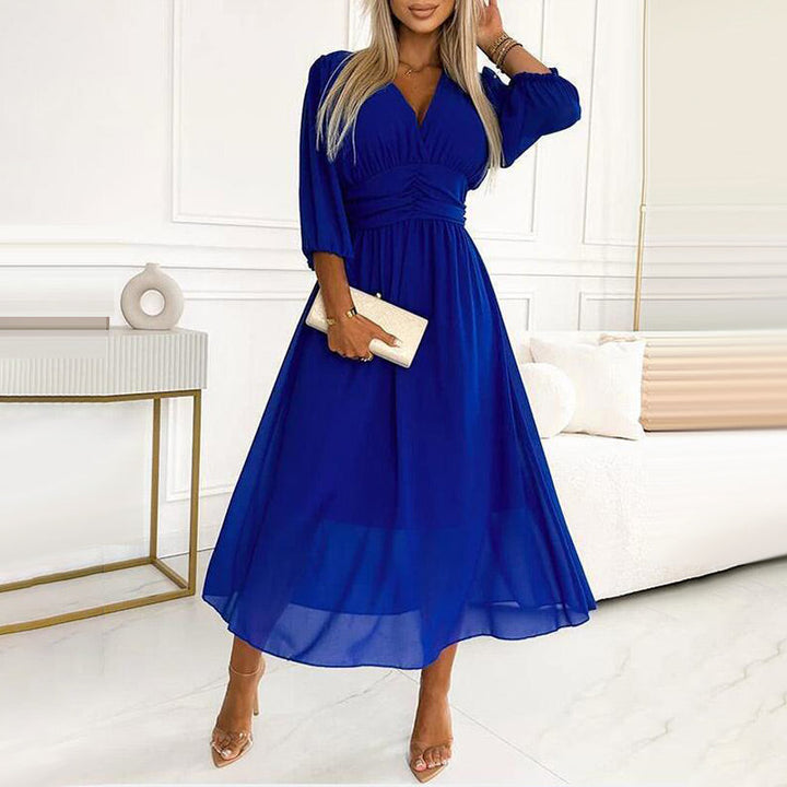 Aura Ligera – Vestido midi con escote en V