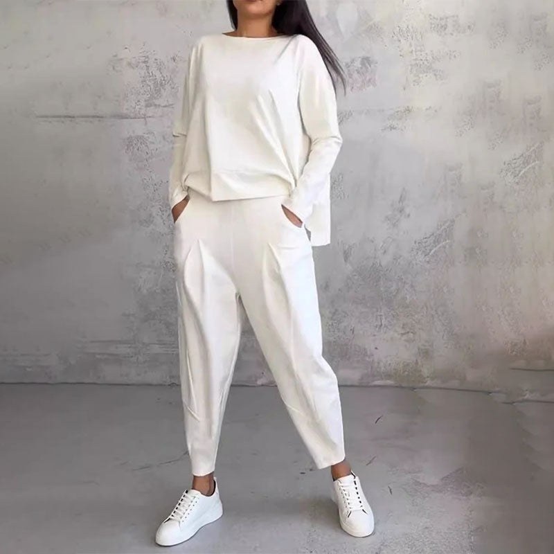 Laura - Conjunto de 2 piezas con pantalón y camiseta de manga larga.