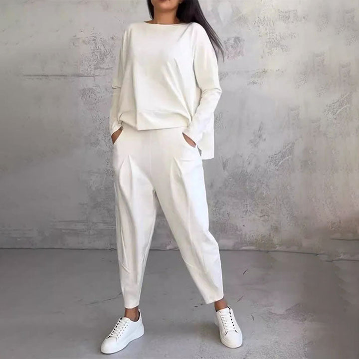 Laura - Conjunto de 2 piezas con pantalón y camiseta de manga larga.