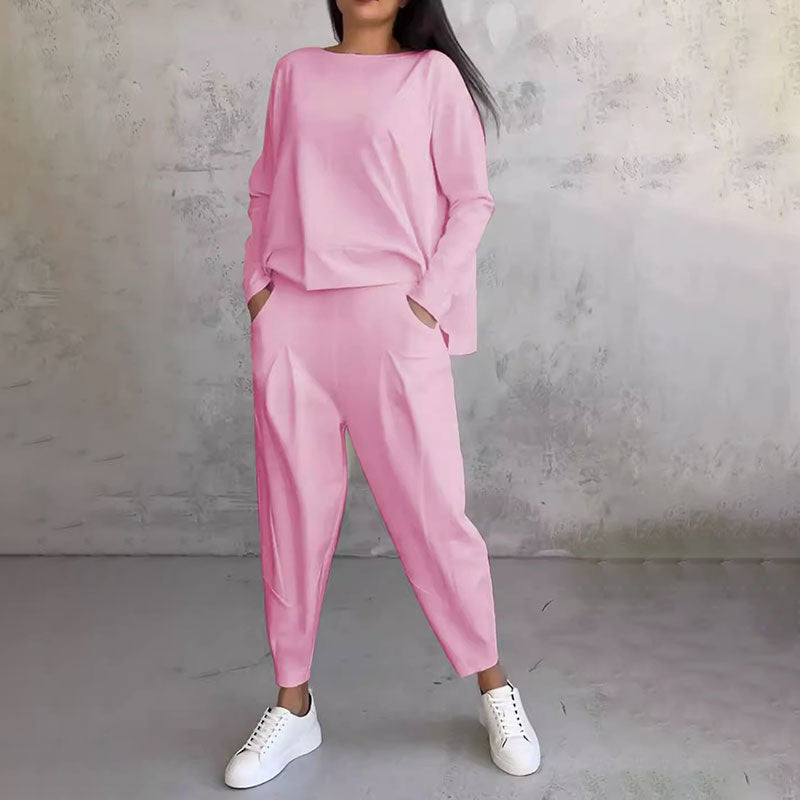 Laura - Conjunto de 2 piezas con pantalón y camiseta de manga larga.