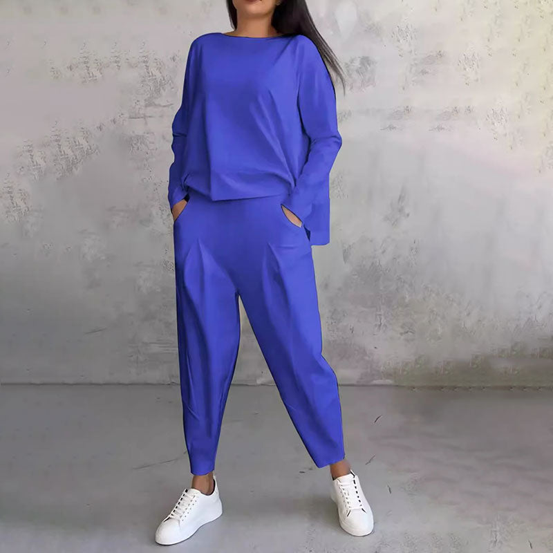 Laura - Conjunto de 2 piezas con pantalón y camiseta de manga larga.