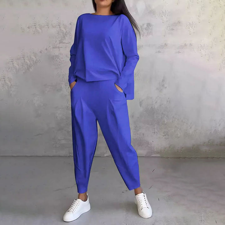 Laura - Conjunto de 2 piezas con pantalón y camiseta de manga larga.