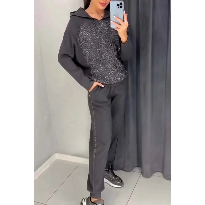 Conjunto de 2 piezas - Sudadera con capucha y pantalón de jogging con puños