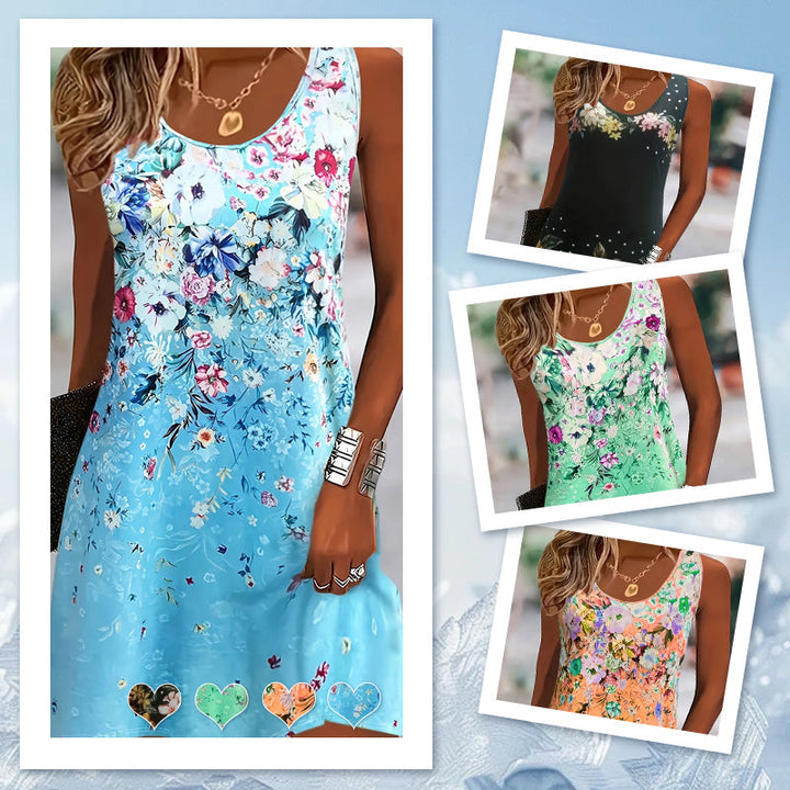 Flora – Vestido ligero sin mangas con estampado floral