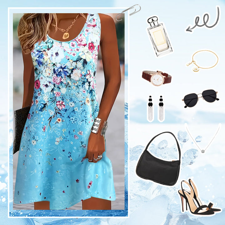 Flora – Vestido ligero sin mangas con estampado floral