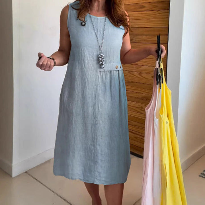 Brisa – Vestido casual de mujer con top redondo holgado