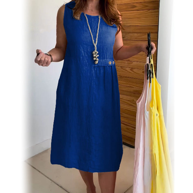 Brisa – Vestido casual de mujer con top redondo holgado