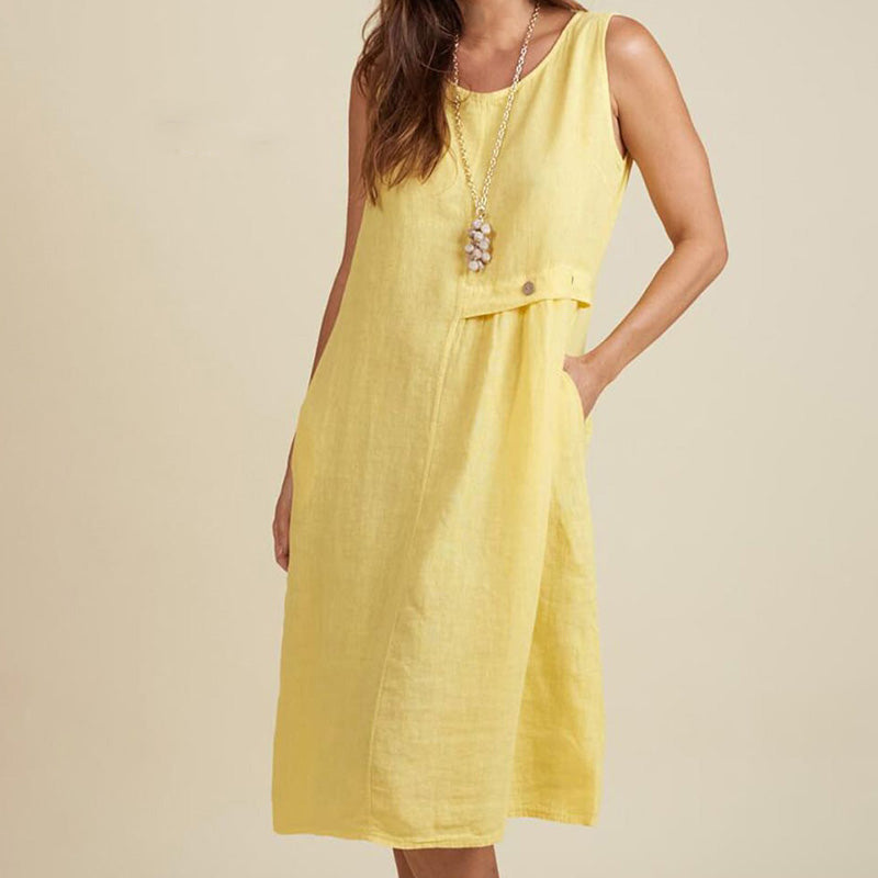 Brisa – Vestido casual de mujer con top redondo holgado