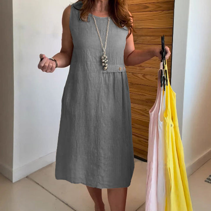 Brisa – Vestido casual de mujer con top redondo holgado