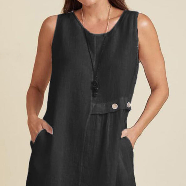 Brisa – Vestido casual de mujer con top redondo holgado