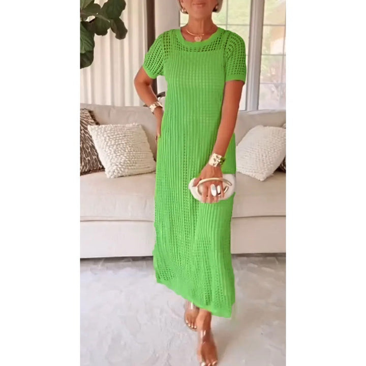 Elora – Vestido maxi calado de 2 piezas