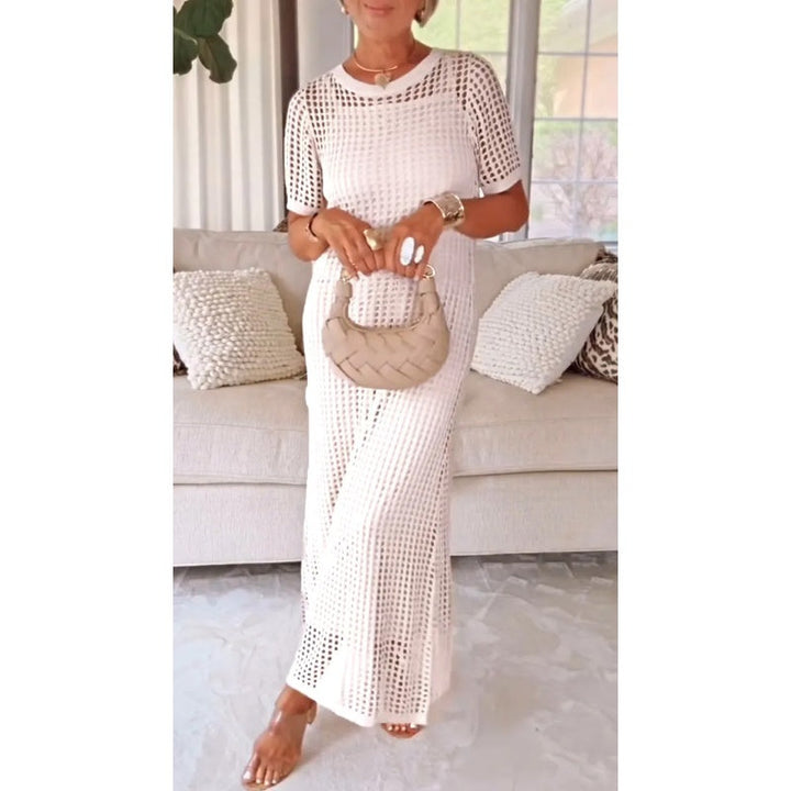 Elora – Vestido maxi calado de 2 piezas